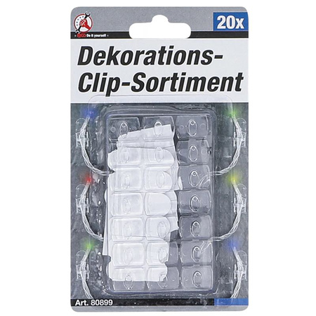 Zestaw klipsów dekoracyjnych przezroczysty 20 szt., BGS Diy 80899