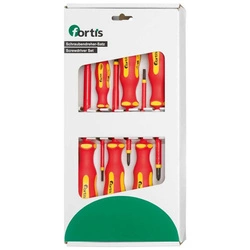 Zestaw wkrętaków VDE 1000V płaskie PZ 7szt FORTIS