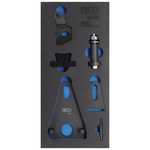 Wkładka do szuflady 1/3: zestaw narzędzi do blokowania kół zamachowych/kół pasowych wału korbowego i zdejmowania pokryw czołowych dla Renault, Nissan, BGS 9699