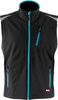 Kamizelka męska robocza bezrękawnik softshell XXL czarny/turkusowy FORTIS