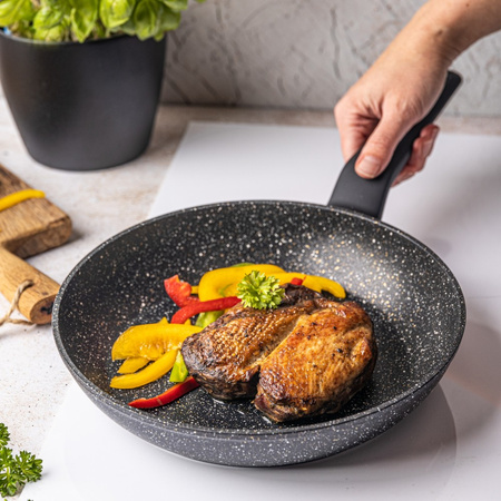 Patelnia aluminiowa, czarny marmurek Ø24 cm, Klausberg