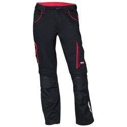 Spodnie męskie robocze długie z kieszeniami r. 28 czarny/czerwony FORTIS