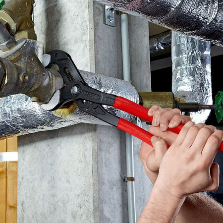Szczypce nastawne do rur Cobra® XXL z rękojeściami powlekanymi tworzywem sztucznym 560 mm KNIPEX 87 01 560