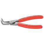 Szczypce zgięte do pierścieni osadniczych sprężynujących Ø 19-60 mm z rękojeściami powlekanymi tworzywem sztucznym KNIPEX 
48 21 J21