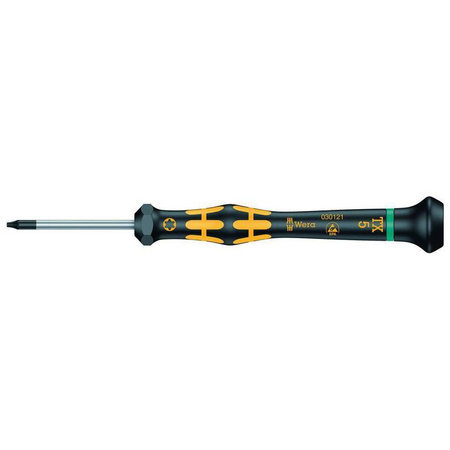 Wkrętak precyzyjny TORX® TX5 elektrostatyczny ESD z końcówką BlackPoint 1567 Wera