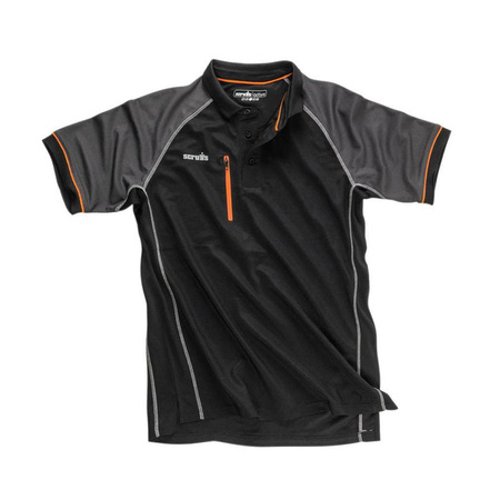 Koszulka robocza polo czarna Trade Active, Rozmiar XL, Scruffs T54437