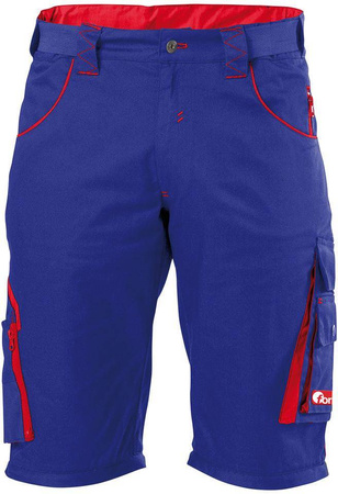 Spodnie spodenki bermudy robocze krótkie męskie 50 niebieski/czerwony FORTIS