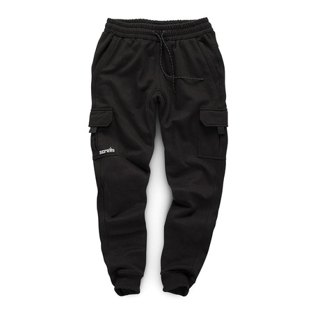 Spodnie dresowe o wąskim kroju, czarne, Rozmiar XL, Scruffs T56160