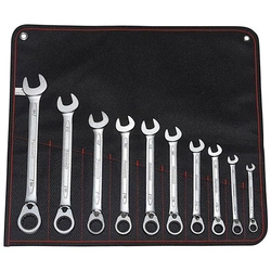 Zestaw kluczy z grzechotką pierścieniową 8-24mm, 10-częściowy FORMAT