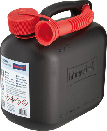 Kanister na paliwo benzynę plastikowy czarny 5L