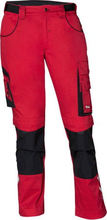 Spodnie męskie robocze długie z kieszeniami r. 32 czerwony/czarny FORTIS