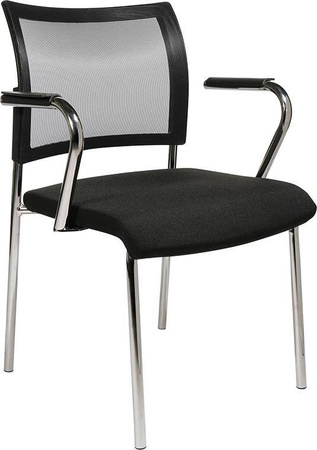 Krzesło konferencyjne Visit 10 tapicerowane 2 szt czarne
