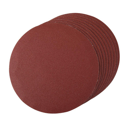 Krążek ścierny z mocowaniem na rzep 180 mm, 10 szt., P 120, 180 mm, Silverline 427660