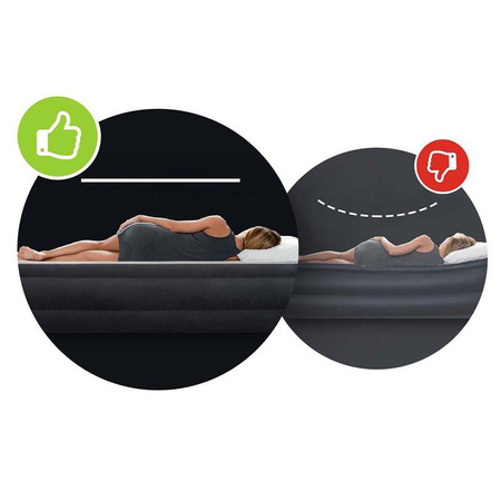 Materac dmuchany dwuosobowy z wbudowaną poduszką 203x183x25 cm 64144 INTEX