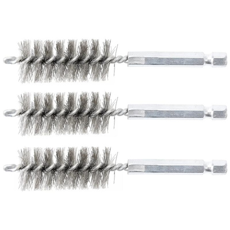 Szczotka stalowa 19 mm 6,3 mm (1/4") 3-częściowa, BGS 3078-19-S