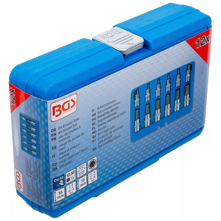 Zestaw 12 nasadek z bitem, gniazdo sześciokątne 5-22 mm, napęd 12,5 mm (1/2"), BGS 5052