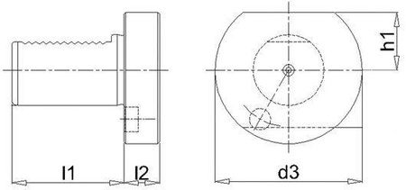 Zaslepka VDI Z2 40mm, stalowa FORTIS