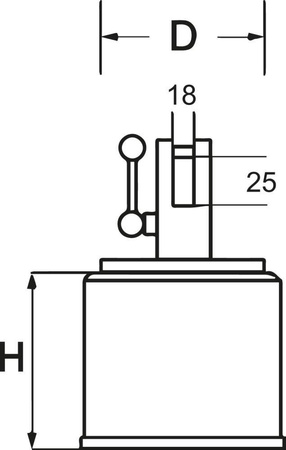Magnes garnkowy z gwintem dociskowym 54mm FORTIS