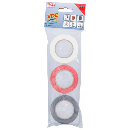 Zestaw taśm izolacyjnych VDE 3 szt., BGS 80834