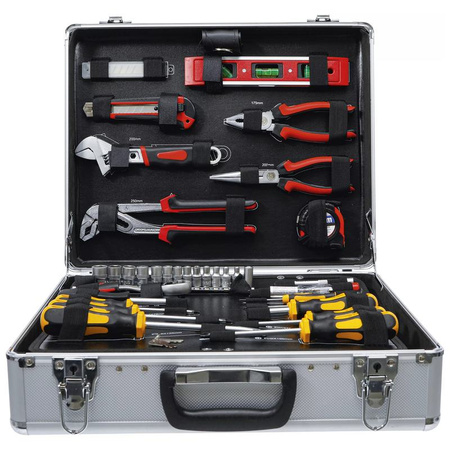 Zestaw narzędzi w walizce aluminiowej 129 szt., BGS Diy 2204
