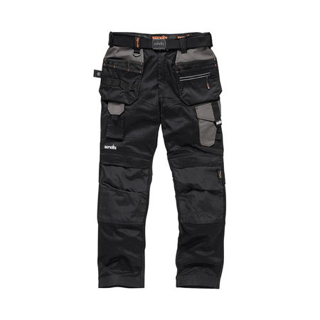 Spodnie z kieszeniami kaburowymi Pro Flex, czarne, Rozmiar 48 R, Scruffs T54772