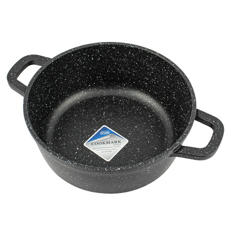 Garnek z powłoką marmurową Ø16 cm, pojemność 1,3 l, czarny KINGHoff