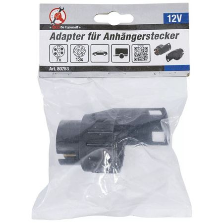 Adapter wtyczki przyczepy 12 V 7-stykowa na 13-stykową, BGS Diy 80753