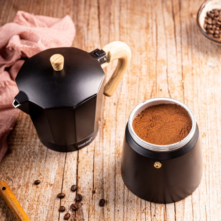Aluminiowy zaparzacz ciśnieniowy do kawy, 12 filiżanek, czarny KINGHoff