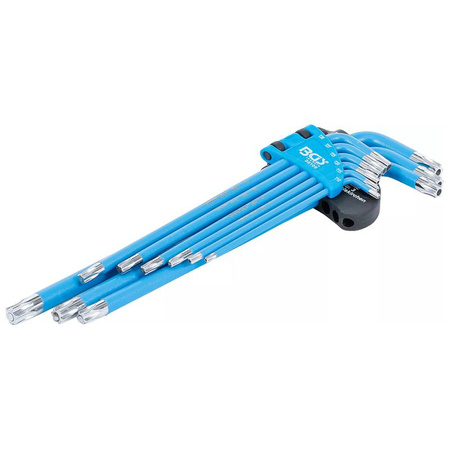 Zestaw długich kluczy imbusowych Torx / Torx z otworem T10-T50 9 szt., BGS 35105