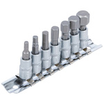 Zestaw nasadek z bitem, imbus 6,3mm 1/4" gniazdo sześciokątne 4-12mm 7 szt. (2161) BGS