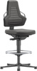 Krzesło obrotowe warsztatowe do pracy Nexxit 3 Supertec uchwyty szare