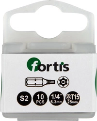 Zestaw bitów DIN3126C63 10 x TORX BO 15x25mm FORTIS