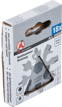 Narzędzie wielofunkcyjne płatek śniegu 18w1 stal szlachetna (85880) BGS