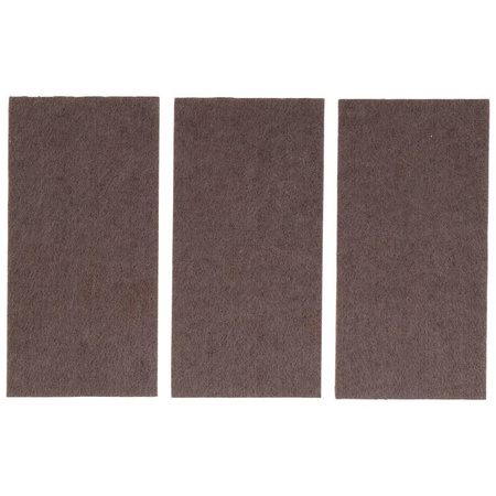 Ślizgacze filcowe arkusze brązowe 100 x 200 mm 3 szt., BGS Diy 80713