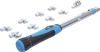 Klucz dynamometryczny z grzechotką 6,3 mm (1/4") 10-50 Nm i wymiennymi kluczami płaskimi, BGS 2813