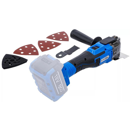 Akumulatorowe narzędzie wielofunkcyjne bezszczotkowe 18 V bez akumulatora, BGS 7376