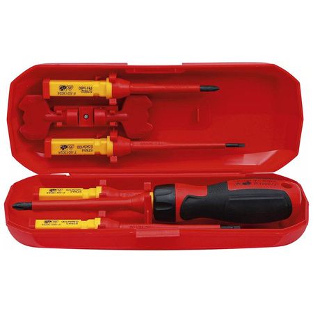 Zestaw izolowanych wkrętaków VDE z wymiennymi szpilekami 8 szt., BGS 35813