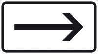 Tabliczka znak ostrzegawczy informacyjny 1000-20 231x420mm Strzałka w prawo