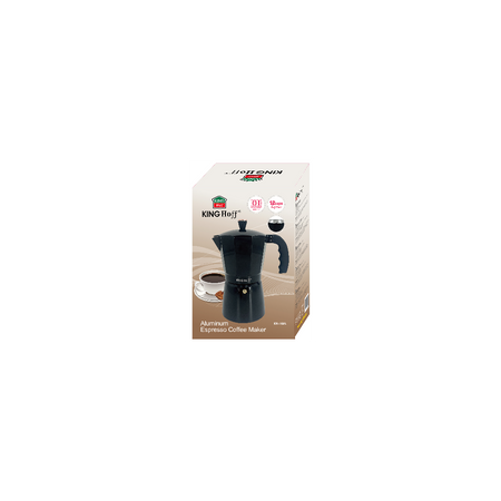 Aluminiowa kawiarka ciśnieniowa do kawy, 12 filiżanek, czarny/rose gold KINGHoff