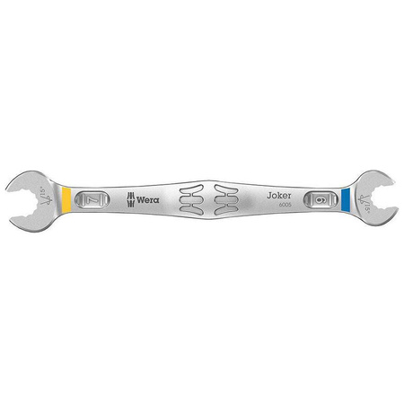 Klucz płaski dwustronny 6x7 mm do wąskich przestrzeni, podwójny profil 6-kątny, kąt pracy 15° JOKER 6005 Wera
