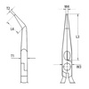 Szczypce tnące półokrągłe z rękojeściami wielokomponentowymi 160 mm KNIPEX 
25 25 160