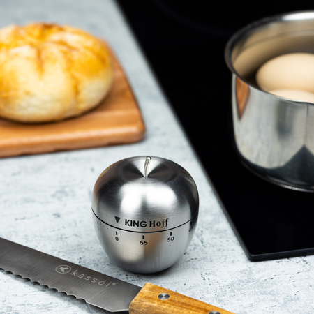 Stalowy minutnik kuchenny w kształcie jabłka KINGHoff