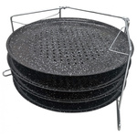 Forma do pizzy z powłoka marmurkową, podstawka stal, zestaw 5 elementów KINGHoff