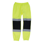 Jaskrawe spodnie dresowe żółto-granaowe z odblaskami, rozmiar XL, Scruffs T56390