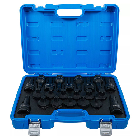 Zestaw nasadek udarowych do bitów 20 mm (3/4") gniazdo sześciokątne, profil T (do Torx) 22 szt., BGS 6185