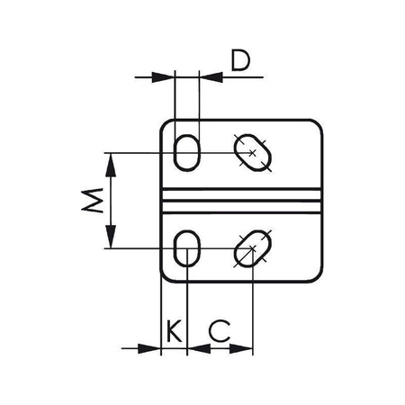 Zacisk kolankowy poziomy 4 kN, rozmiar 6, 6830 AMF