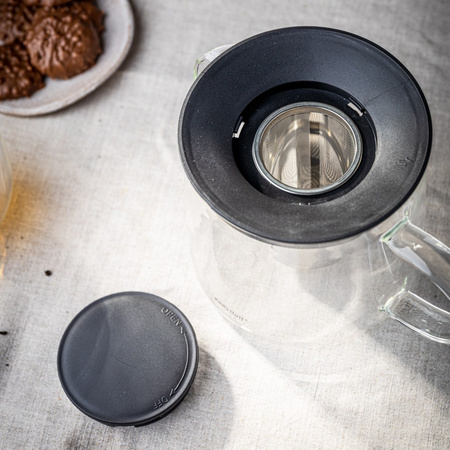 Zaparzacz szklany z sitkiem, 1l, KINGHoff