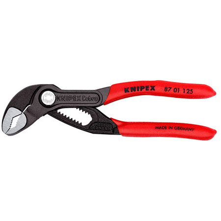 Szczypce nastawne do rur Cobra® z rękojeściami powlekanymi tworzywem sztucznym 125 mm KNIPEX 87 01 125