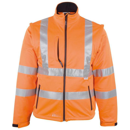 Kurtka ostrzegawcza softshell rozmiar XL jasny pomarańcz