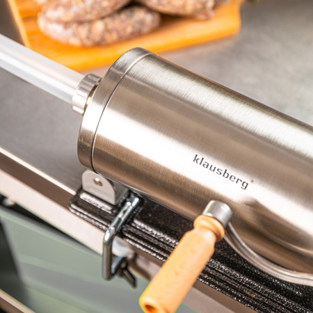 Nadziewarka do kiełbas, pojemność 5kg, pozioma, stal nierdzewna, Klausberg, KB-7929
